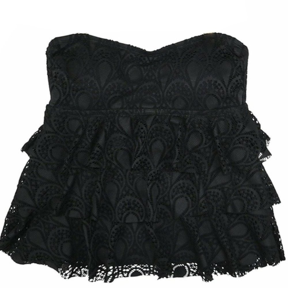 NEW Island Escape Tiered Peacock-Pattern Tankini - Picture 3 of 4